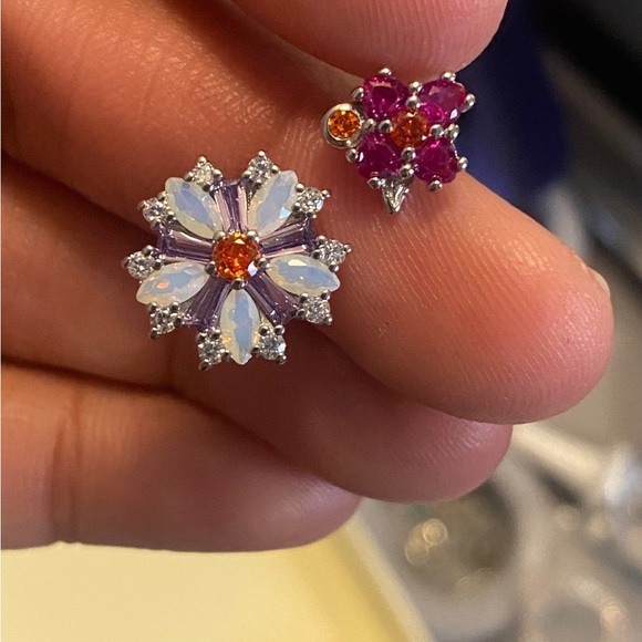 S925 unique designer multi-gems open end ring - Picture 10 of 12